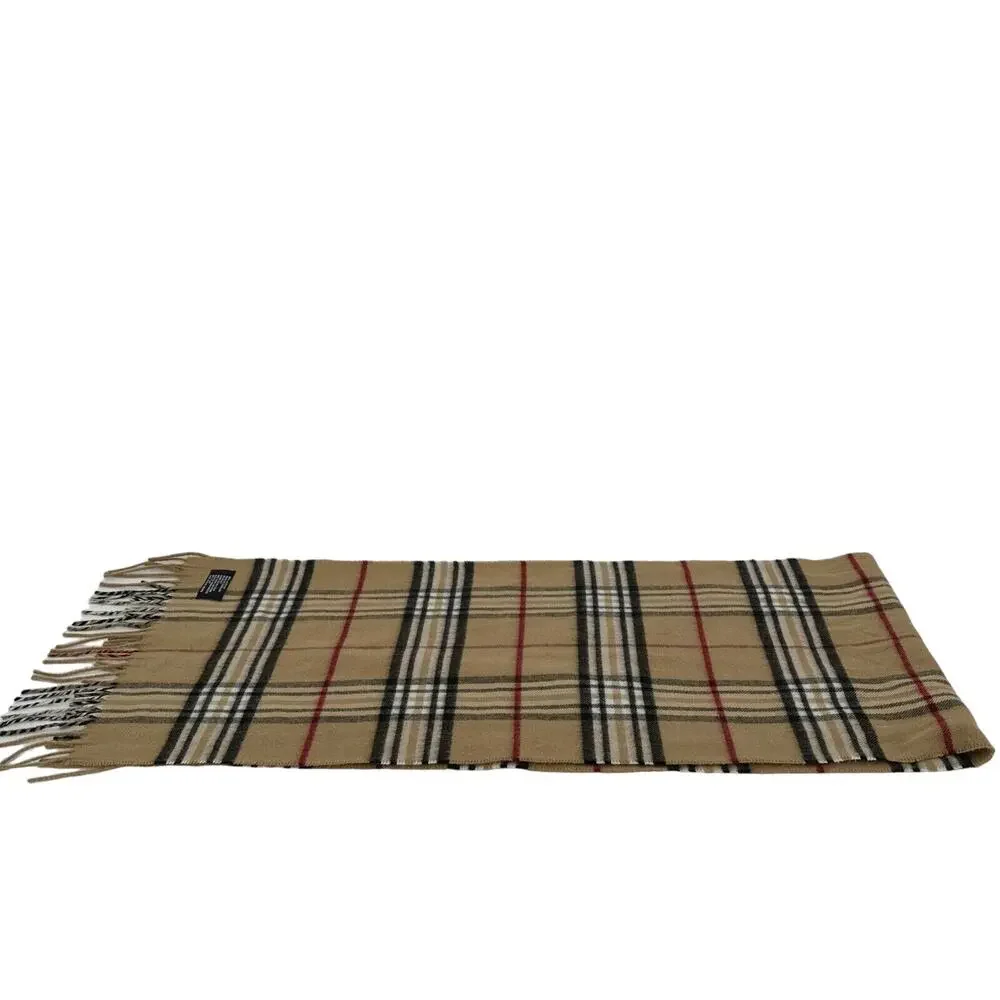 Womens Plaid Scarf Tan Black‎ Red 53